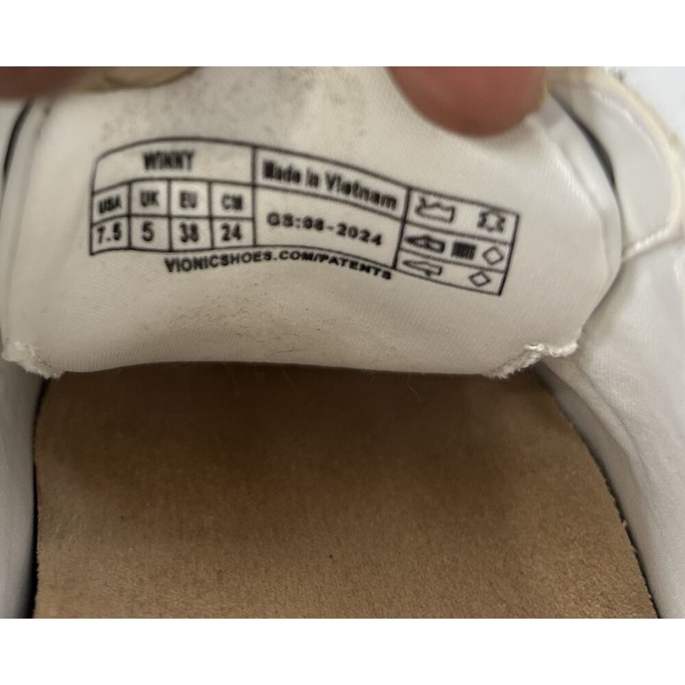 Vionic Women’s 7.5 EU 38 Winny White Leather Casual Comfort Sneakers Clean - Picture 7 of 8